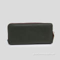 pu material green ladies wallet